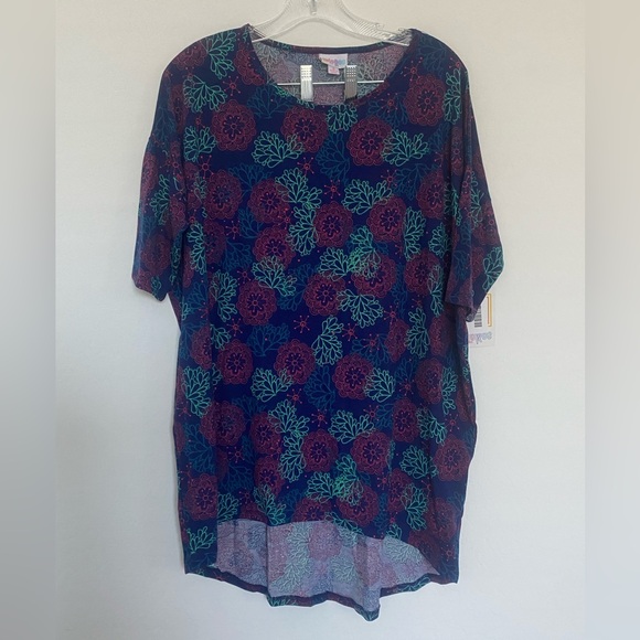 LuLaRoe floral outline Irma tunic - Picture 1 of 6